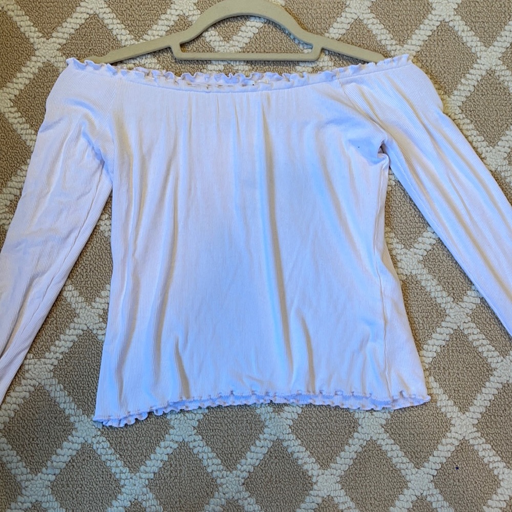 Garage White Off The Shoulder Top Size Large